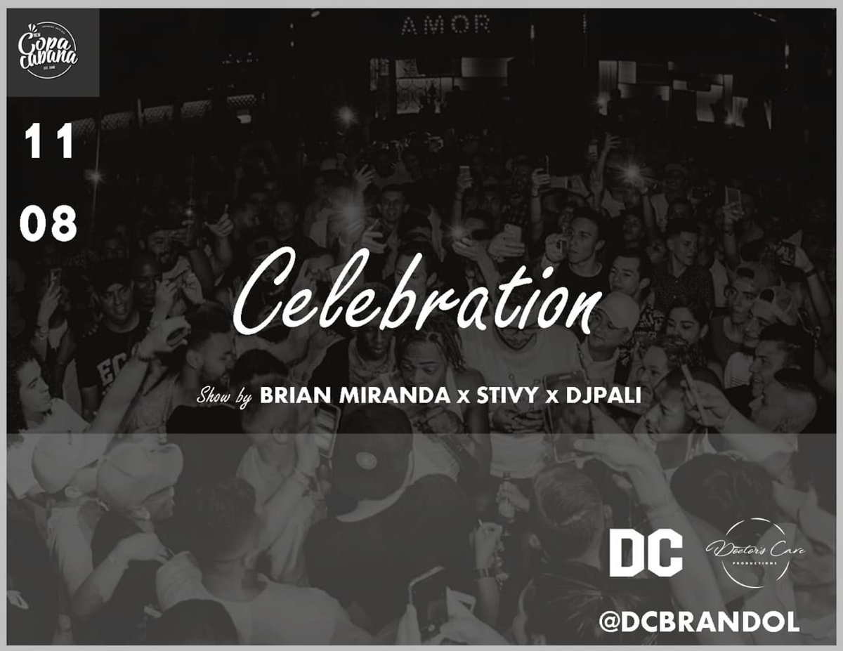 doctorscaveprod's tweet photo. We having a #CelebrationbyDC
Love stay high!

@dcbrandol Bday Party

@brian_miranda_ @dcstivy 
@DjPaliCR on the mix

Barra Libre de 10 a 11!
Evento Exclusivo Cupo Limitado
Unicamente estando en listas se puede ingresar
Precio en listas ¢2000

No te lo podes perder!
#DCprod https://t.co/YyTCRCBuj2