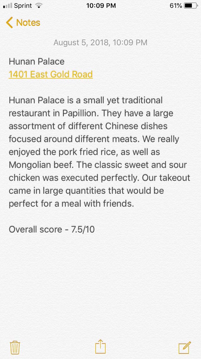 Second review: Hunan Palace⛩️🍜
score: 7.5