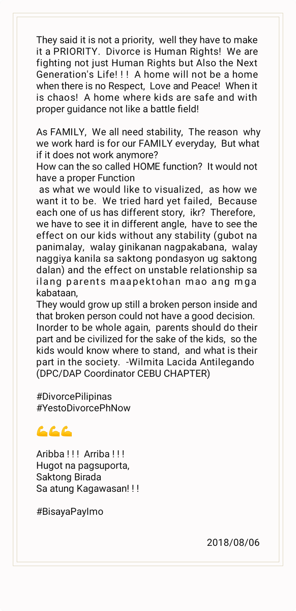 WAntilegando's tweet photo. #DivorcePilipinas #DivorcePhNow #SenatePH https://t.co/JQZK6XXqfg