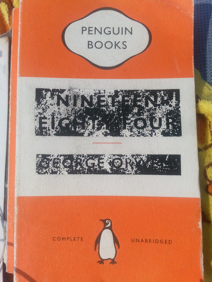 This copy of Nineteen Eighty-Four becomes less censored the more it is used and read.  (Photo: L-boyontheting)