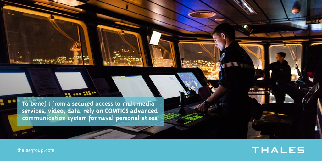 ThalesDefence's tweet photo. [#RadioCommunication] #COMTICS, the only product on the market providing multimedia functionalities to naval personal at sea. https://t.co/djjYFP4Vey https://t.co/cEv0w9C3DV