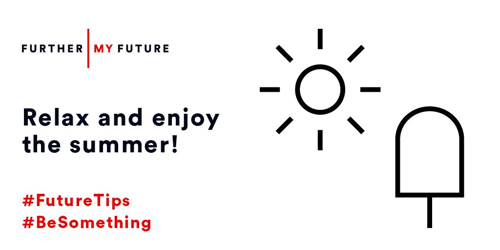 furthermyfuture's tweet image. Let’s be honest, guys - your exams are over now, and the results can’t be changed. Enjoy your summer time off and RELAX! 🏖️ #FutureTips #BeSomething 💪