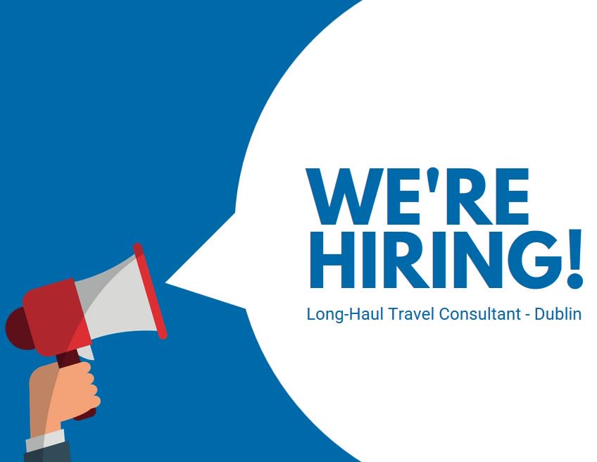 We're Hiring! 
We are looking for a Long-Haul Travel Consultant to join the team in our Dublin office. Applications closing Friday 31st August. 
Apply today goo.gl/oraKv8