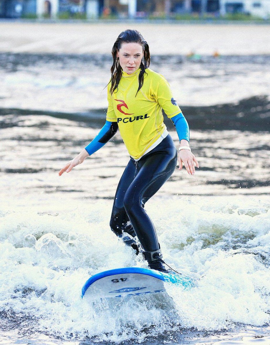 Holywood star #Rebbeca surfing in Wales 😍😘