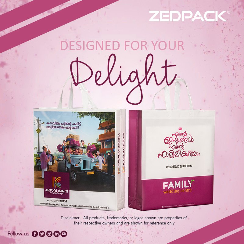 zedpack's tweet photo. What’s the use of carrying a recyclable bag if you grow bored of it? Buy an attractive customizable bag that never ceases to amaze your gaze! #recycled #bags #nonwoven #Zedpack https://t.co/t76LMWDakh