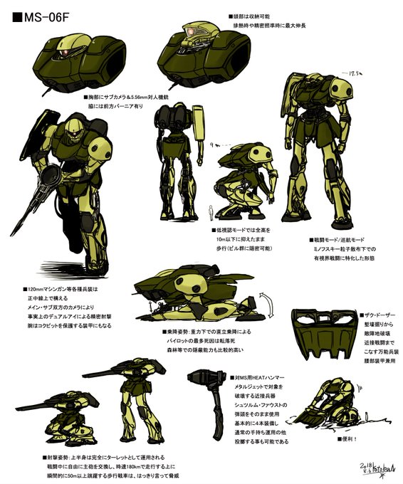 @onibi83 勢い余ってザクⅡ描いてしまいましたわ… 