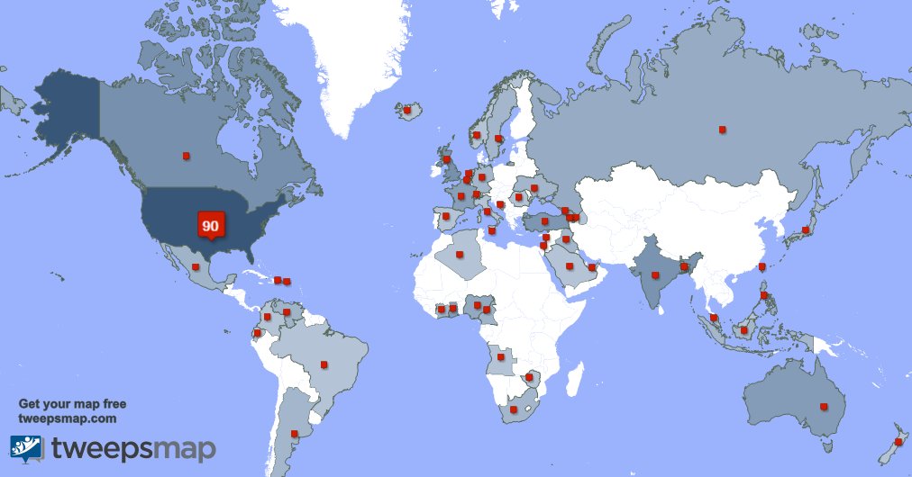 Special thank you to my 12 new followers from Canada, and more last week. tweepsmap.com/!Kevinch466684… .