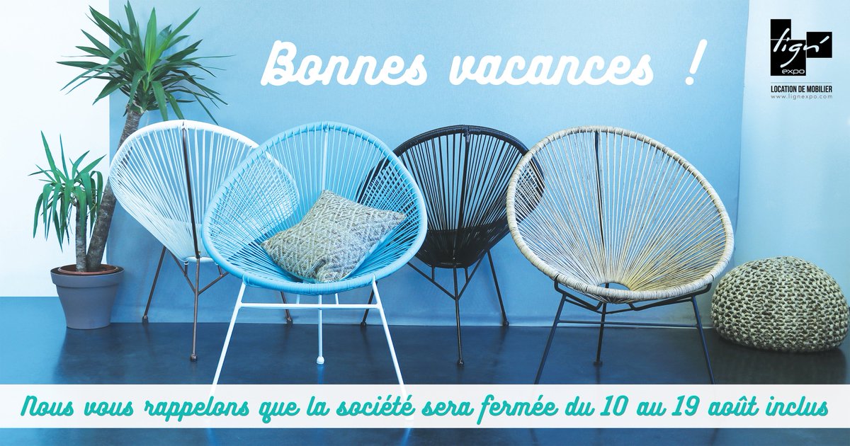 Lign_E's tweet photo. "Être en vacances, c'est n'avoir rien à faire et avoir toute la journée pour le faire." R.Orben 
Toute l'équipe de Lign'Expo va donc tenter de mettre en pratique cette citation !
RDV Lundi 20 Août dès 8h30, bronzés et motivés pour affronter la rentrée ! 
Bonnes vacances à tous ! https://t.co/zG5vblL7hu