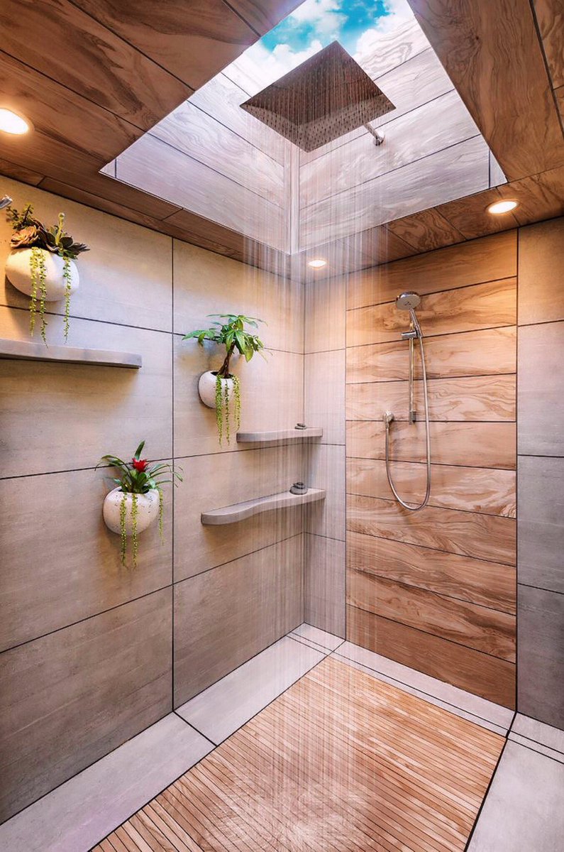 When you start your day in the perfect shower what could go wrong? #ATi #BeInspired #interiordesign #coolinteriors #woodwork #spaces #showerdesign 📸: Paul Linnebach