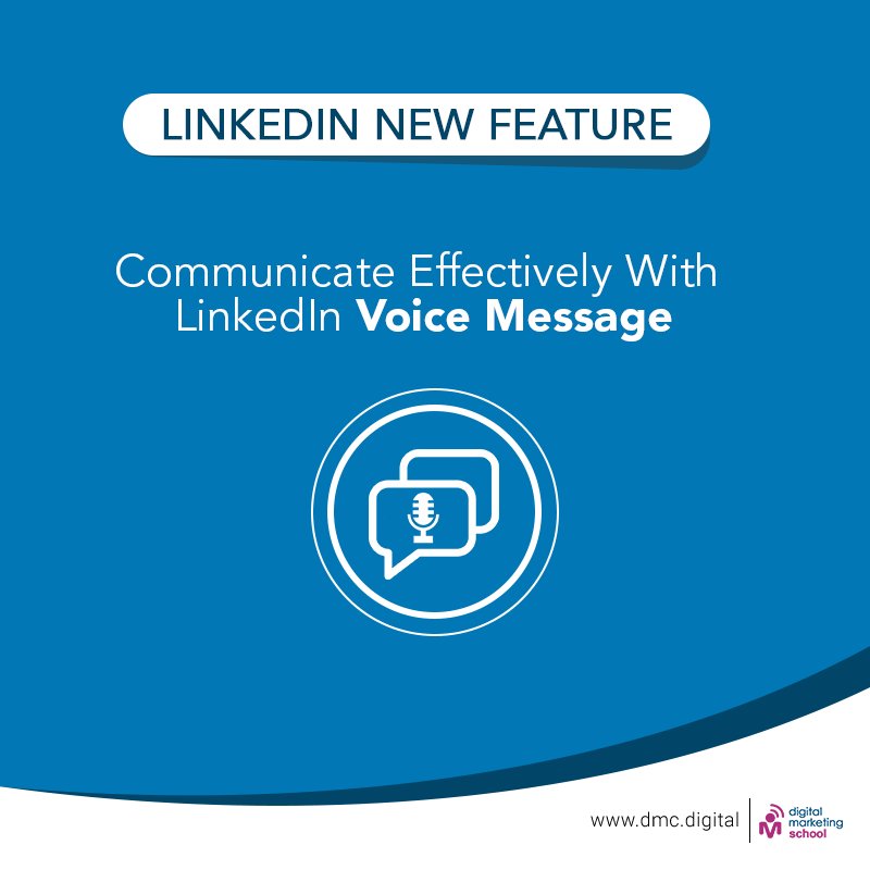 DMSHyd's tweet photo. LinkedIn recently updated its app by adding a voice message in order to communicate more effectively. This feature is now available on Android and iOS!
#LinkedIn #NewFeature #VoiceMessage #DMSHyd #SocialMediaMarketing https://t.co/eRLSiodnVI