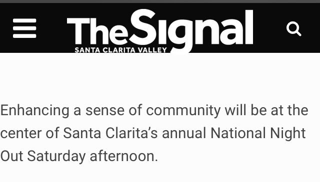 realscvwtf's tweet photo. National Night Out in SCV was held ... in the afternoon. Presumably, it’s too darn dangerous to be out on the streets after dark. #scvsignal #santaclarita #ItsAJungleOutThere https://t.co/f8hKliv5Hw