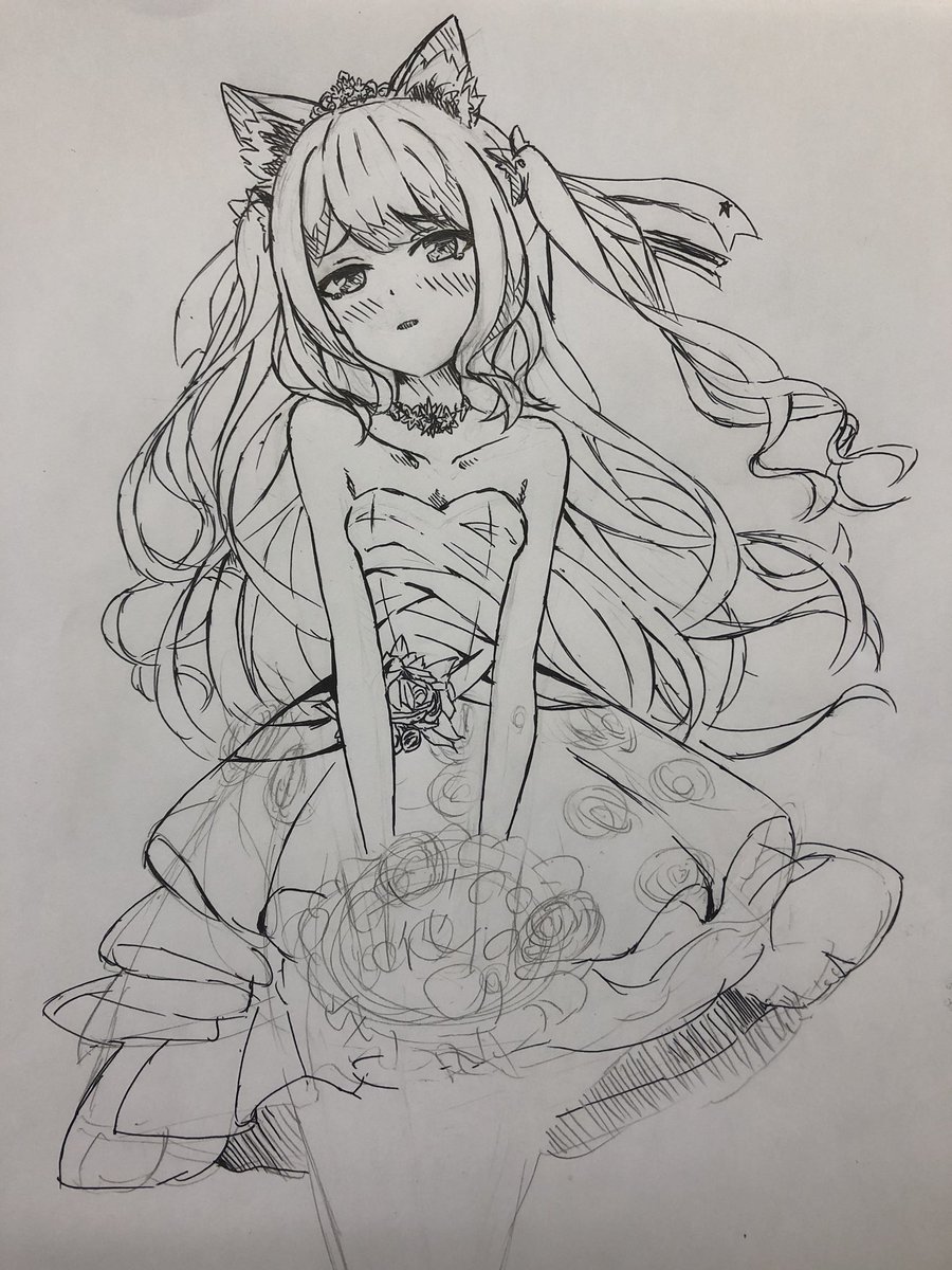 ハムマンの結婚衣装のだいたいのイメージ出来た!
(円の位置に花を装飾するつもり) 