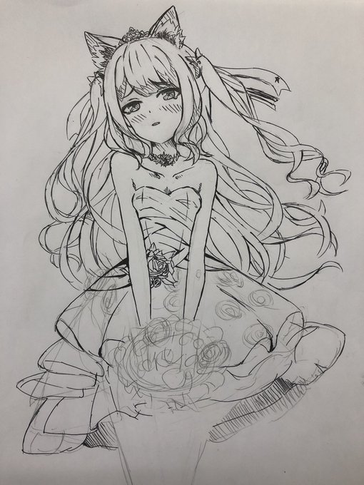 ハムマンの結婚衣装のだいたいのイメージ出来た!
(円の位置に花を装飾するつもり) 