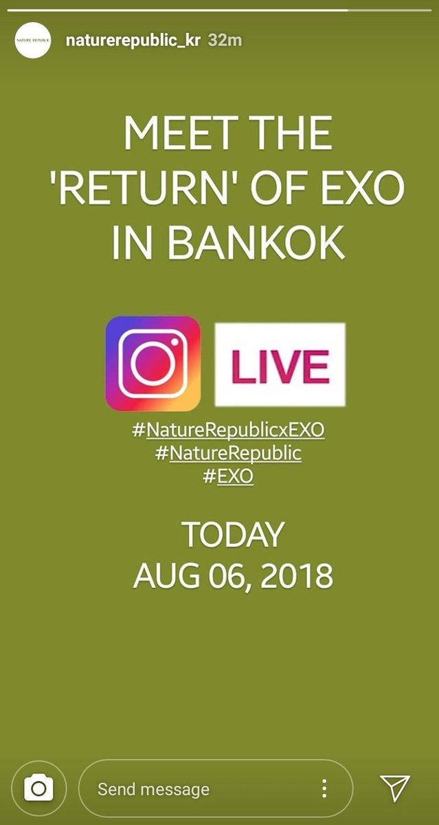 dearhun94's tweet photo. Nature Republic will be doing IG live for EXO's fanmeeting today 😍

Make sure you guys catch it 😉

#NaturerepublicxEXO #NatureRepublic #EXO @weareoneEXO https://t.co/nqXpqUazDs