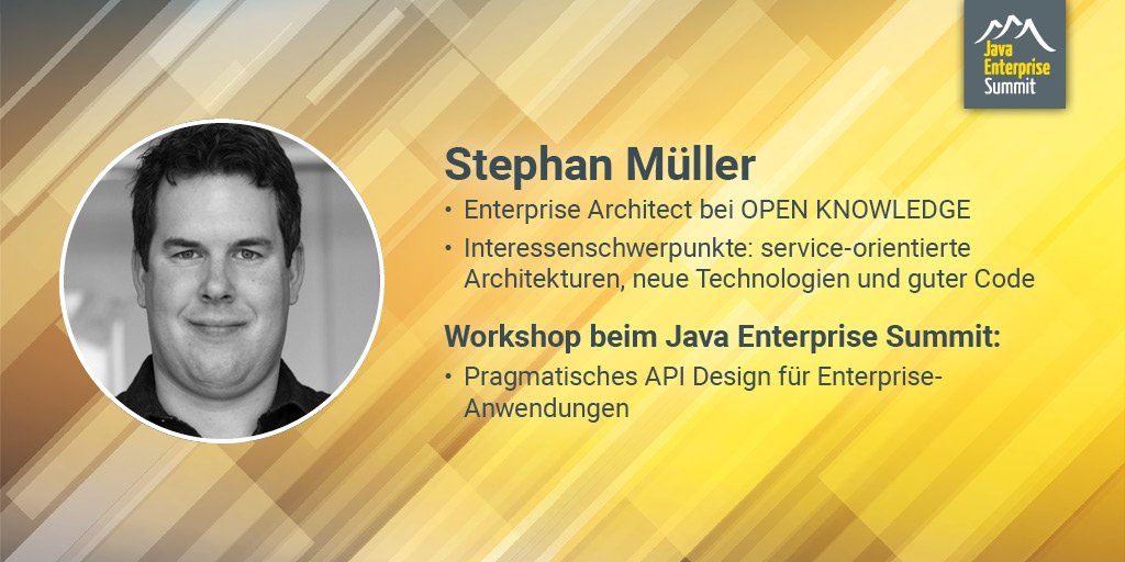 JavaESummit's tweet image. Unser Trainer der Woche ist Stephan Müller (@muellerst)! Erfahre mehr über ihn und seinen Workshop beim #JavaEnterpriseSummit. ow.ly/xTNd30lhlAO