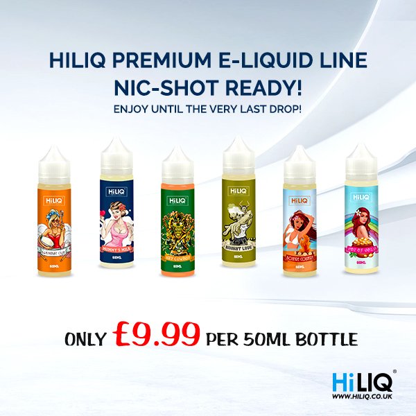 Want something a bit different? Check out our #eliquid and order some today! There's something to suit all tastes and maybe your new all day vape! 

Use code HILIQlovesUK for 10% off all UK orders and don't forget, if you order totals over £30 you get free UK delivery! #vape