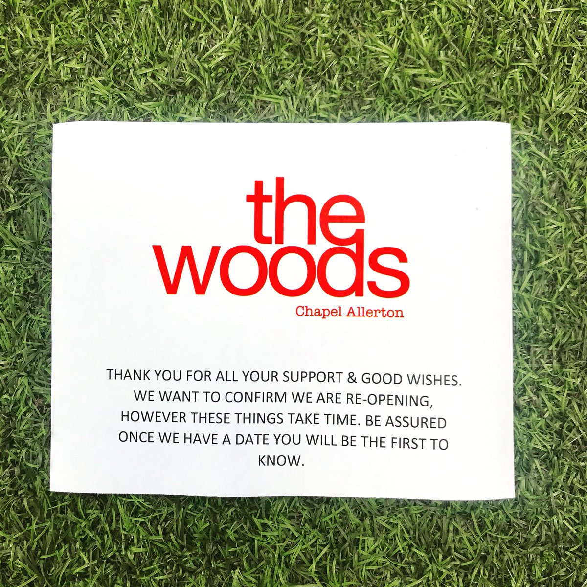 To keep you all in the loop...