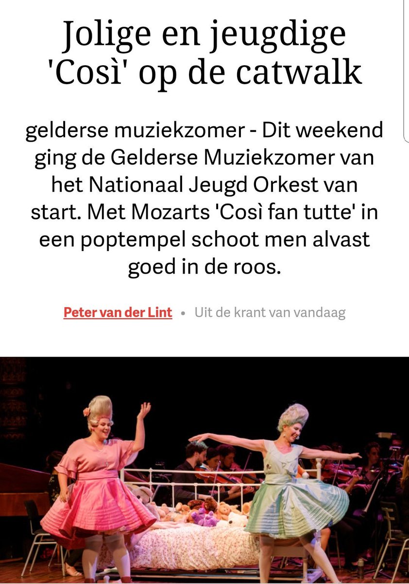 DNOA_NL's tweet photo. ⭐⭐⭐⭐ in @trouw !!! So proud with the wonderful reviews! Bravi tutti! #dnoa #cosifantutte #njo #hotoffthepresses https://t.co/brPHknyN8L