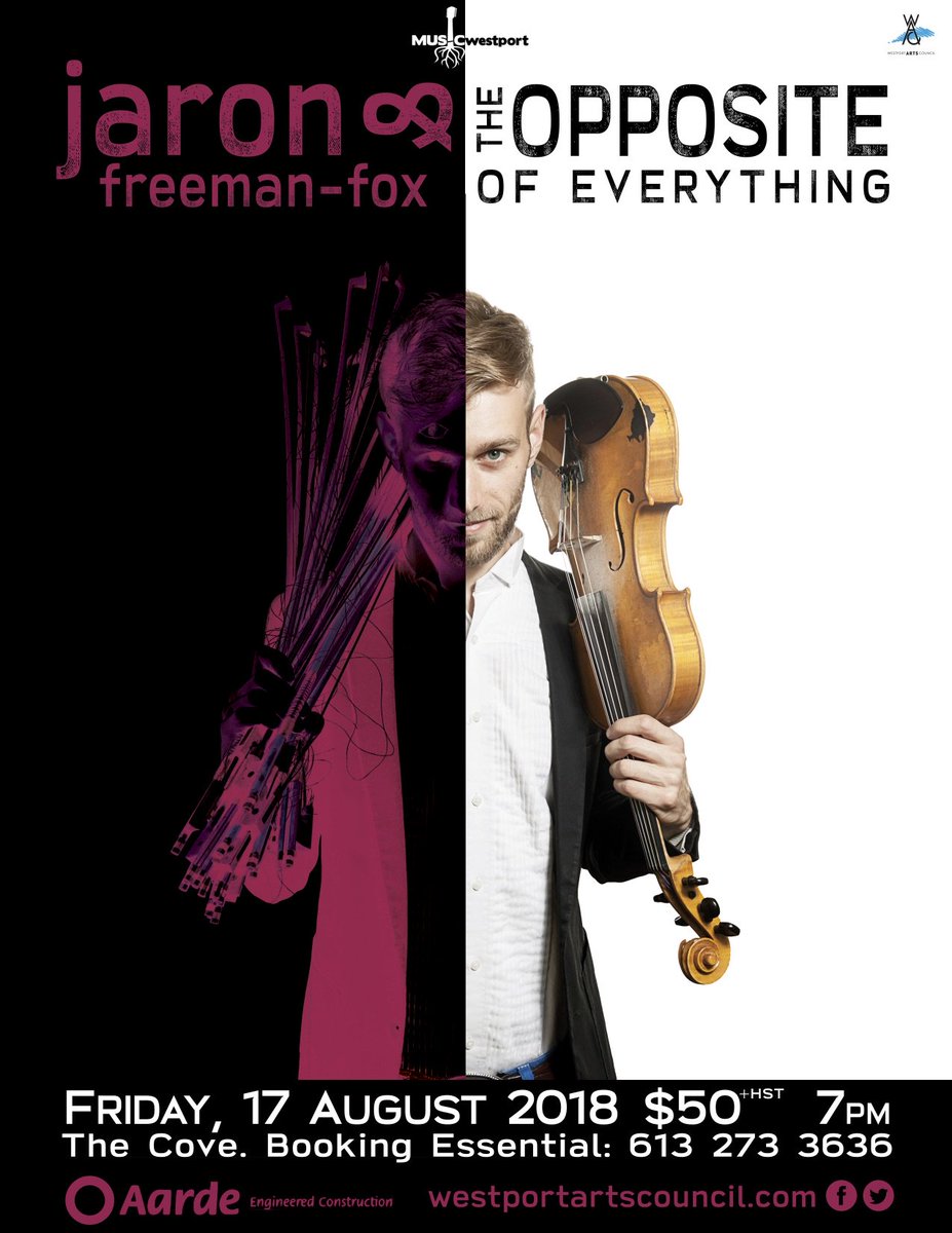 Kick Off MUSICwestport with us! Friday, August 17th <a href="/thecoveinn/">The Cove</a> <a href="/westportontario/">Westport Ontario</a> $50 Call for reservations 613 273 3636 almost sold out!
<a href="/jaronfreemanfox/">Jaron Freeman-Fox</a> &amp; the opposite of everything plus a fantastic evening of fun! #westportsummer #musicwestport2018