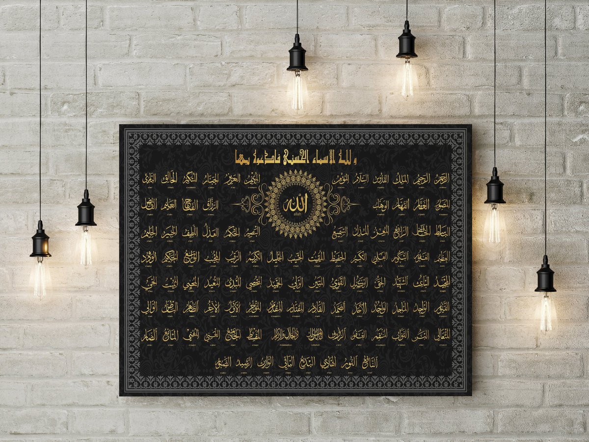 phodesuk's tweet photo. Assalam alaykum
I have for selling #Allah #names on big #CanvasPrint 16x24" #size (61x42cm)
If you looking for an #present #gift for #eid or anything else #private_message here please.
#safe #homeless
Price ยฃ32 free delivery ASAP. https://t.co/PuGEHN2sMG