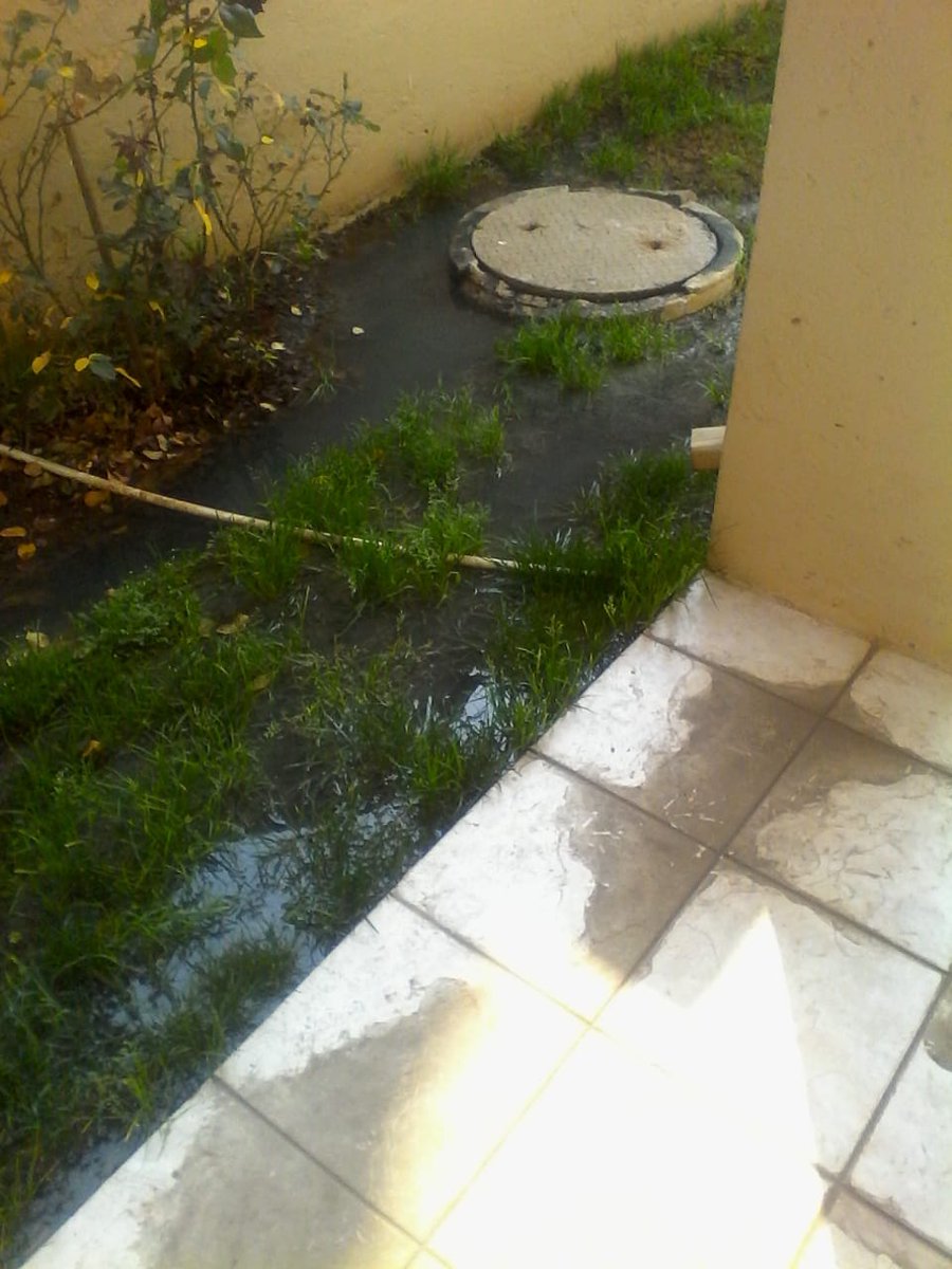 BlessingMate's tweet photo. @JHBWater this sewage is leaking into our property and no one is answering your call centre number! Please help? We have an infant crawling around the home! Account number 553005868 https://t.co/tKfAWd52y7