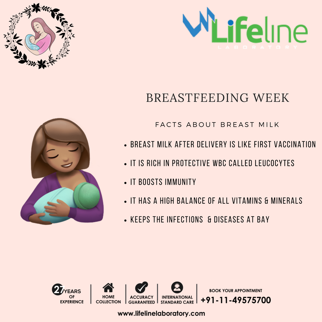 lifelinepathlab's tweet image. Some facts about the importance of breast milk for the babies. 

#LifelineLaboratory #Advancedlab #delhisbestlab #Breastfeedingweek #Spreadawareness #Normalizingfeeding