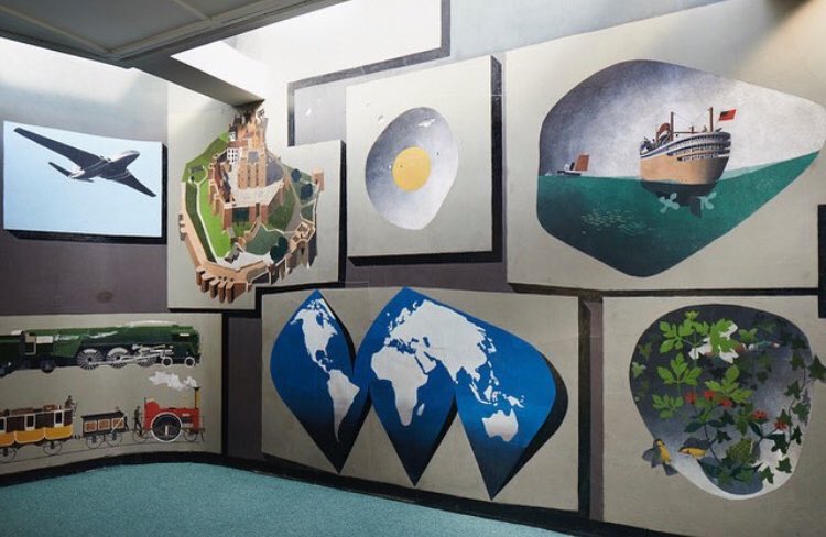 londonframing's tweet image. The wall that inspired @bouncingotw - commissioned by Erno Goldfinger &amp;amp; designed &amp;amp; painted by Gordon Cullen. 
We’ll be exhibiting at #BouncingOffTheWall 20th century graphics art fair Sunday 23rd September - join us!