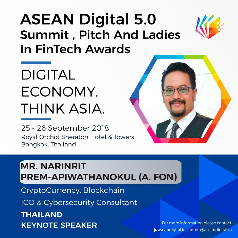 ASEAN5_0's tweet photo. #ADBKK Join us on the event and get to learn the latest updates of Digital Revolution in Thailand presented by our Keynote Speaker #KhunAFon
https://t.co/Ahe8AfxOFr https://t.co/kmhs6StFRS