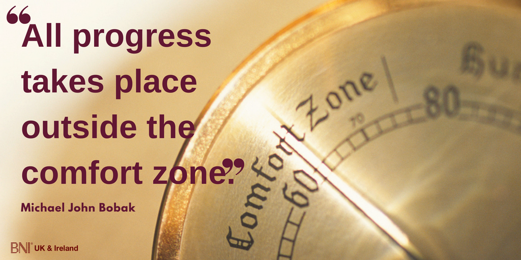 Get comfortable with being uncomfortable.
 
This week, write down one progressive move  that you're avoiding making - whether from fear of failure/rejection/the unknown or just a reluctance to put in the work - and then...do just do it!
#MondayMotivation #BNIUKIre #smallbiz