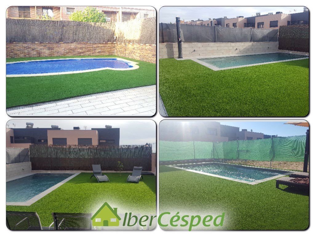 El #cespedartificial es ideal para las #piscinas por su #suavidad y por ser #antideslizante