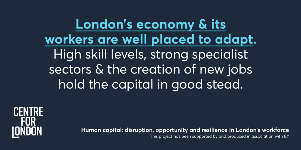 centreforlondon's tweet photo. Despite the disruptions ahead from automation and migration changes, London and its workers are well placed to weather the storm.
Find out why in our report: https://t.co/BhwT6MCKIU #LDNfuturework https://t.co/N6EOw7bt01