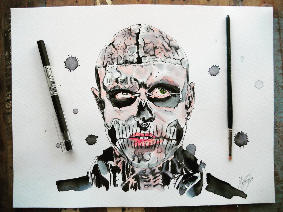 Federica_fez7's tweet photo. I didn't do this because I wanted to be different, I did this because I wanted to be me.
โ #RickGenest
#watercolor on paper 32cm x 24cm available
#ZombieBoy #ripRickGenest #ripzombieboy #model #tattoo #tattoes #ladygaga #fashion #skulltattoo #love #federicamasini #art #artist https://t.co/smtZtjSXTO