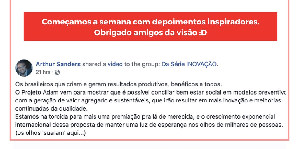 AdamPrevention's tweet photo. É sempre gratificante começar a semana com depoimentos que nos dão ainda mais energia na busca pela nossa causa :D #AdamRobo #OAmigoDaVisao. Veja mais em https://t.co/Y396CJvHrK https://t.co/rnqIbvrDFT