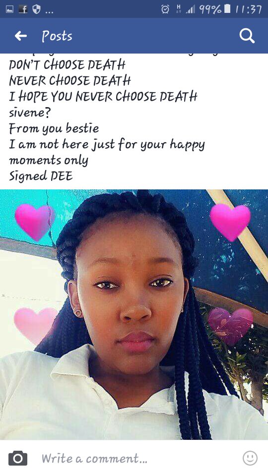 As I was saddened by the news of #KhensaniMaseko 💔💔, I came across this letter my bestie wrote for me,We need to stop the whole “everything will be fine” story and act ,speak out loud, we need to NAME and SHAME those men behaving like animals.
#RIPKHENSANI
#justiceforKhensani🖤