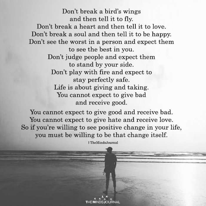 Don't Break A Bird's Wings ...
themindsjournal.com/dont-break-a-b…
#DontJudgePeople #Expectation #GiveGood #GiveHate #Life #RecieveBad #RecieveLove