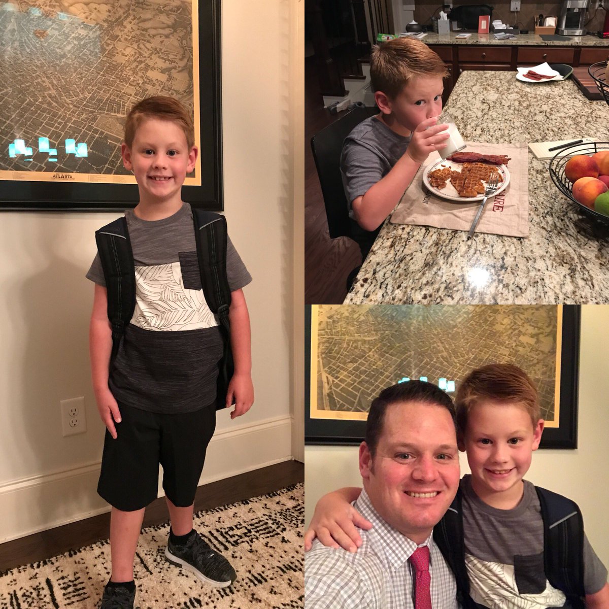 OCEEPrincipal's tweet image. This @oceeotters is ready to go!  #breakfastofchampions #2ndgrader #principaldad