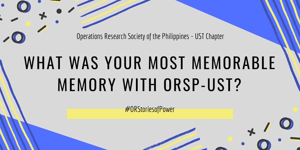 ORSPUST's tweet photo. We have traveled the world, the universe and ventured through time! What was your most memorable memory with ORSP UST throughout the journey? Relive the memories and share it by quoting this tweet and using the hashtag #ORStoriesofPower!
We'd love to hear your story soon! https://t.co/rWIH0NmiZi