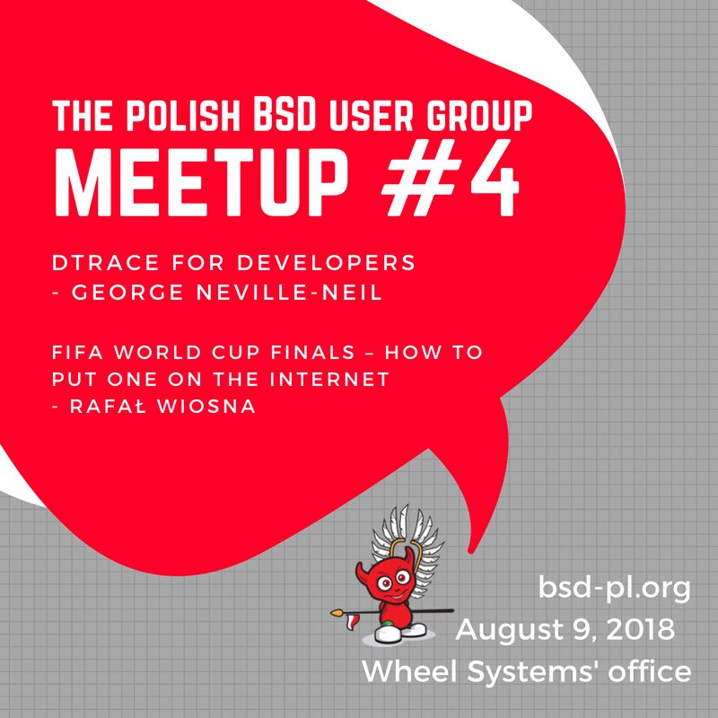 oshogbovx's tweet photo. Please join us on our next special @BSD_PL meeting!
#FreeBSD https://t.co/O9GbWMNiA5