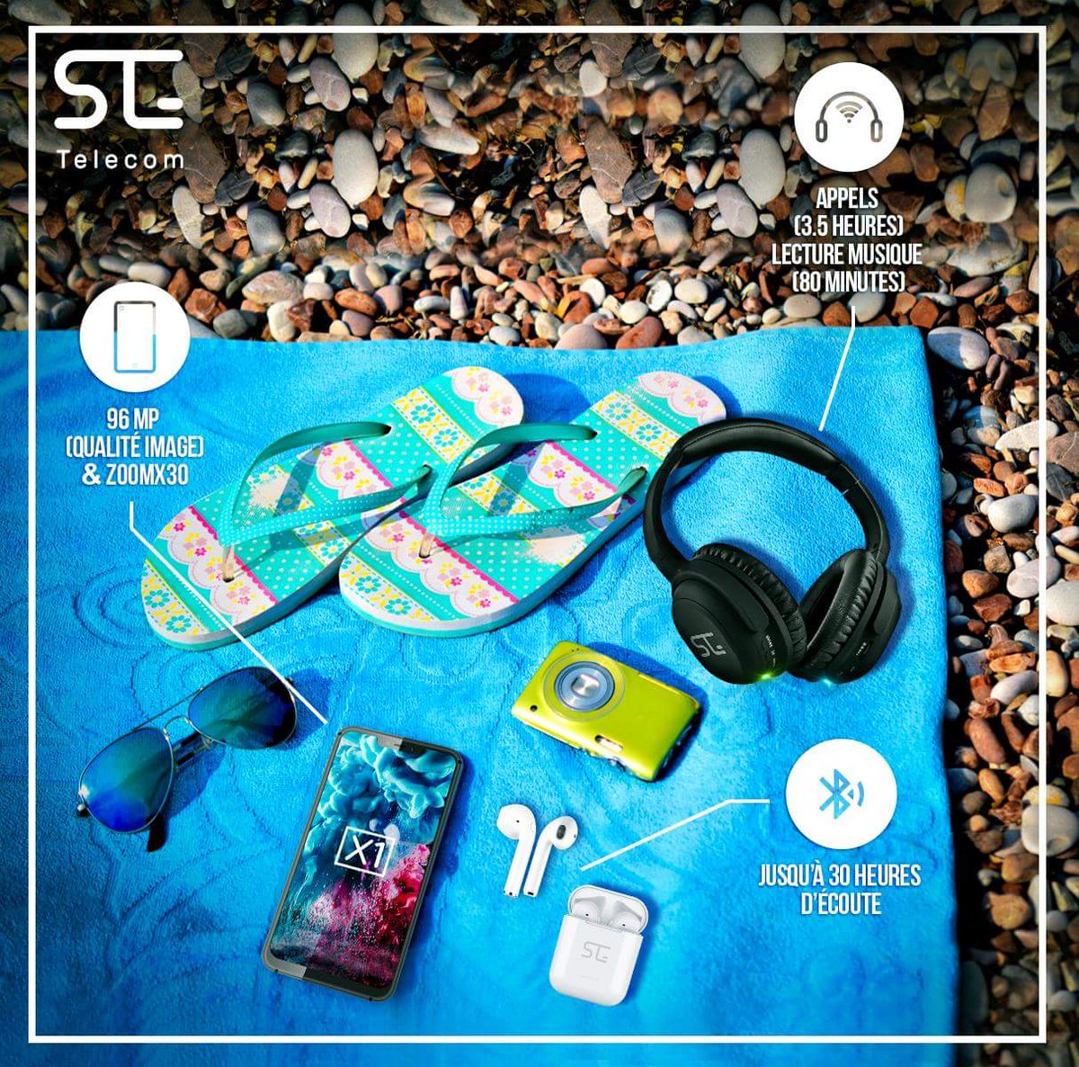 StgTelecom's tweet photo. بزاف ديال الحاجات ماكيخطاوناش فالبحر : STG X1، ليزيات bfree والكاسك Active Sound Pro...! 

شنو آخر كتاخدو معاكم للبحر ؟ 

للمزيد من المعلومات:
 https://t.co/TpO6NkOtaf 
#GoBeyondLimits #STGTELECOM #STGA1PRO #STGA1    #BestSmartphone #Daiman_M3aya https://t.co/bQ3iwXOE6X