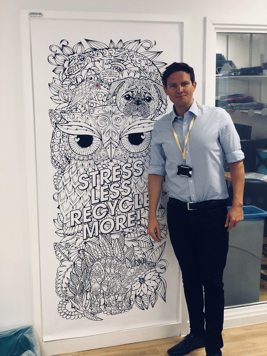 New colouring in recycle poster for my team to de-stress, located in our recycling corner. We are serious about our planet. @NorthMidNHS #SCASDivision #TheRightThingToDo #NorthMidFamily