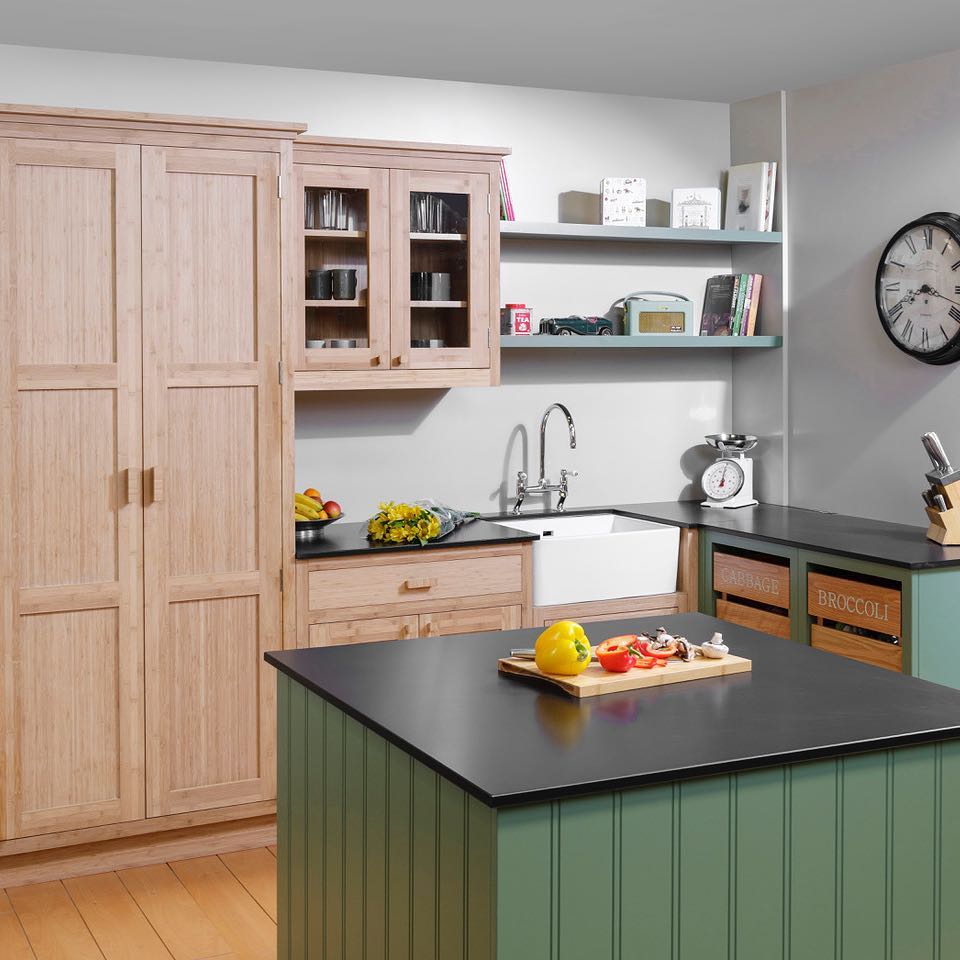 kitchen_real's tweet photo. Didn’t think a fully sustainable kitchen was available? Made entirely from bamboo, our #realgreen range is the first in the UK... #realkitchen #realkitchencompany #realkitchencompanyltd #realretro #realsimple #realclassic #luxurykitchen #ecokitchen #stylishkitchen https://t.co/Ud9LxbVflR