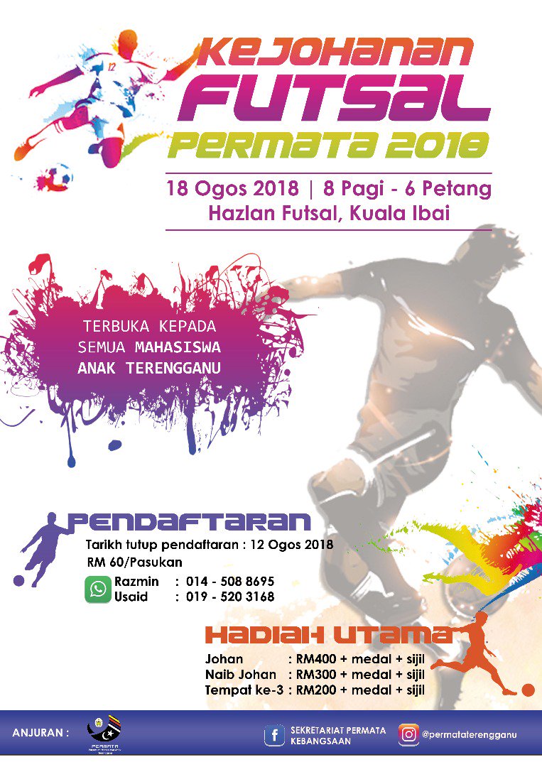 PenyuUtara's tweet photo. Khas untuk Anok Ganu UUM
Sape yg berminat nok join futsal boleh contact wakil uum.
Che Shafiq : https://t.co/Y40J4DpDPC

#permatauum
#sekretariatpermata
#permatazonutara
#sekpenyuutara https://t.co/hIEwaBbzIk