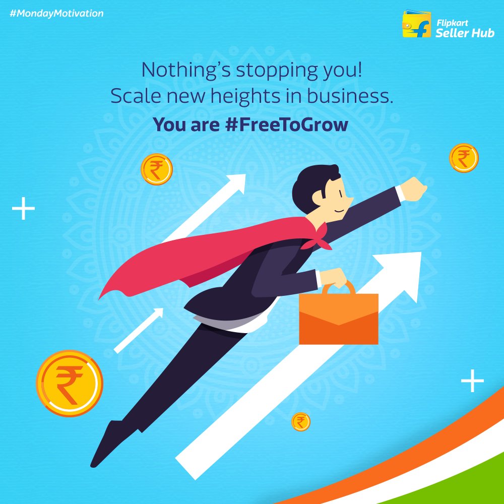FlipkartSellers's tweet image. Flipkart Seller Hub helps you soar high. With us you are #FreeToGrow #MondayMotivation