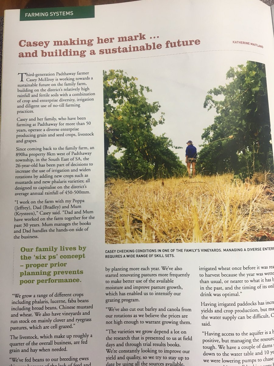 camconboy's tweet photo. Great to see third generation farmer, Casey McElroy bringing change to the family farm at Padthaway https://t.co/y10ceiYUIv