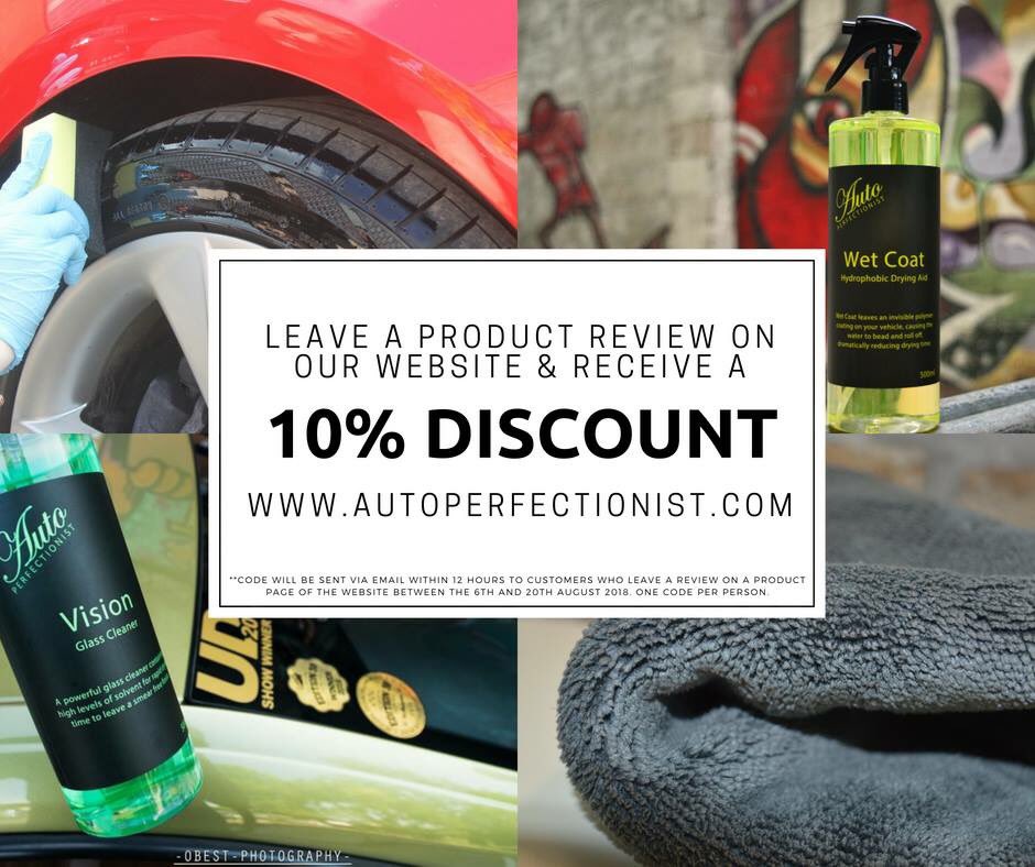 AutoPerfection3's tweet photo. Leave a product review and get 10% off your next order! 🙌

👉https://t.co/893xrPTs7c👈

#beaperfectionist #autoperfectionist #review #productreview #detailersfuel #detailersfuel #detailingaddicts #detailersofinstagram #carscene #carsofinsta #carsofinstagram #carcare #carcleaning https://t.co/7V79wbokVI