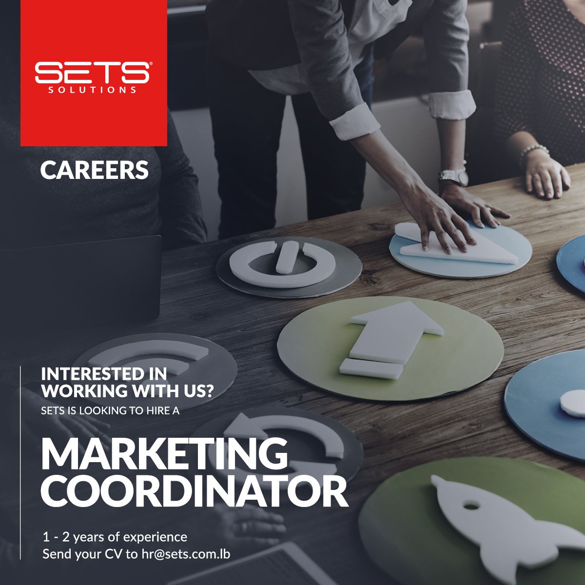 SetsSolutions's tweet photo. SETS is looking to hire a Marketing Coordinator. 
Interested Candidates, please send your CV to hr@sets.com.lb

#SETS #Job #Opportunity #Tech #Marketing #Social https://t.co/BOVUUKSPyk