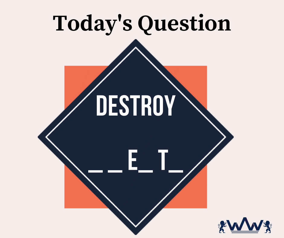wealth_words's tweet photo. Complete the word so that it means the opposite of the word "DESTROY"
1 space = 1 letter.
#Puzzle #puzzleGames #mindGames #BrianGames #IQGames #videoGame #wordGames #crossword #Crosswordpuzzle #PuzzleAdda #Mondaygames #interstingGame #Fb #FbGames https://t.co/xzfCxH2tv4