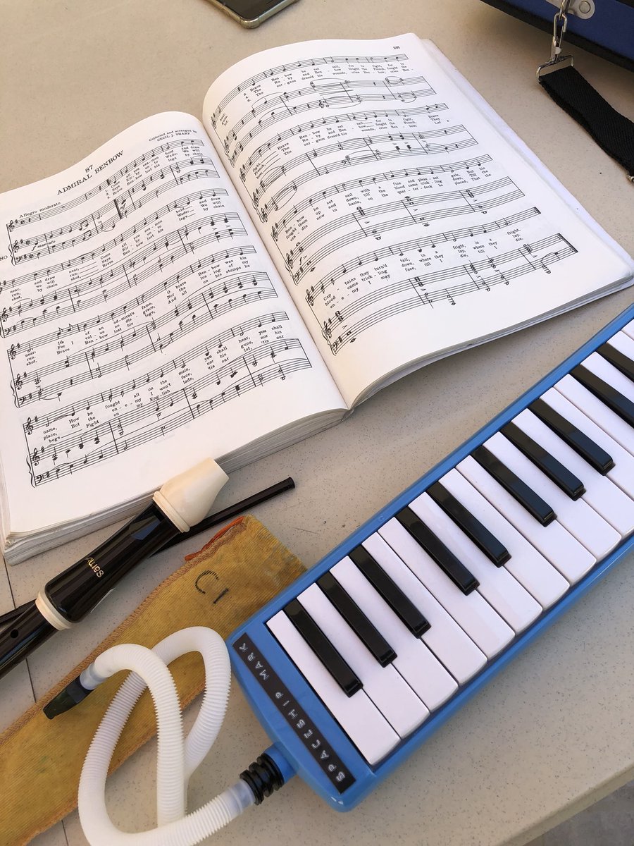spaceshipmark's tweet photo. Trying to get better at reading music and also learn some old songs. #cecilsharp #melodica #gitelife #dordogne https://t.co/55AHBFQMPy