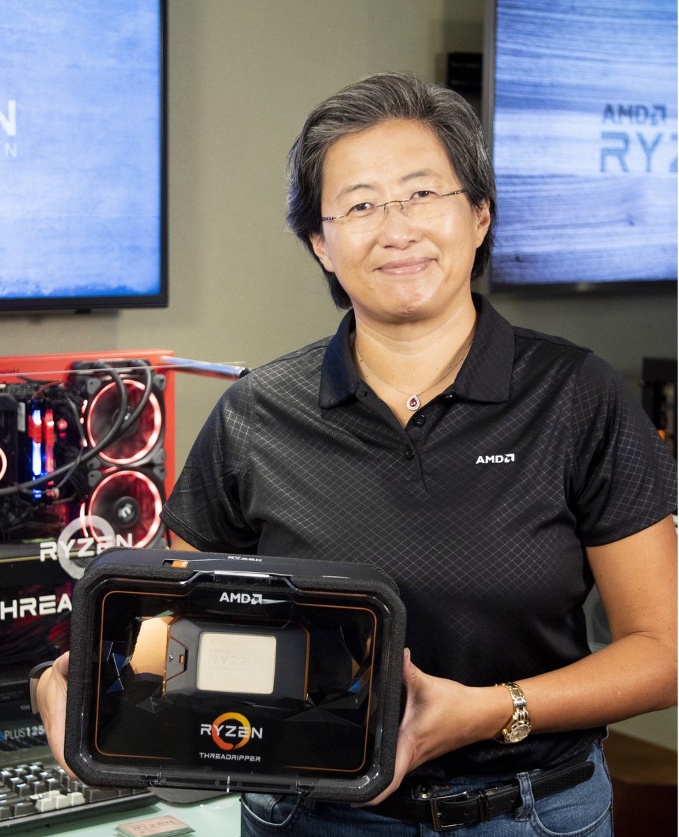 LisaSu's tweet image. Time for an upgrade as we welcome the 2nd Gen #Threadripper to the @AMDRyzen family.  Proud of the @AMD team - next step in our roadmap to offer consumers and @AMDCreators the best high-end desktop products! 😀