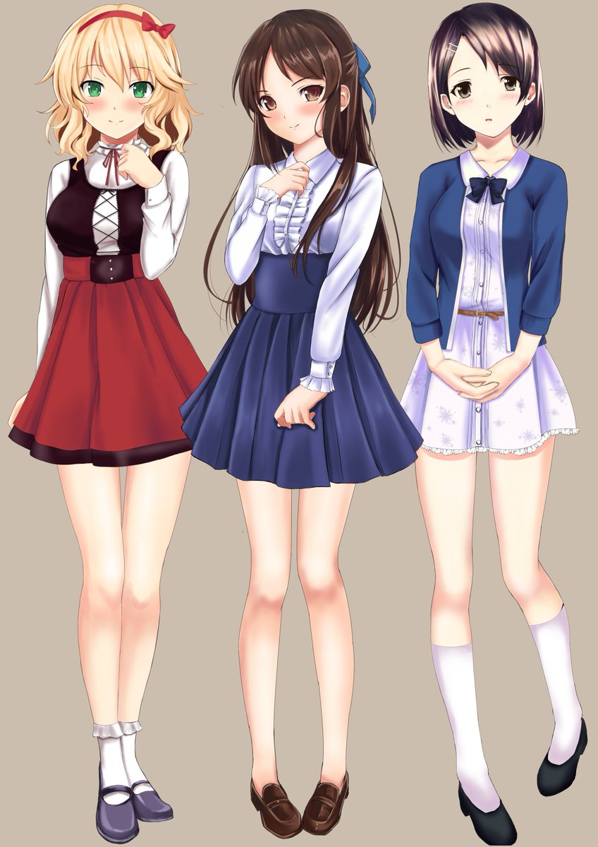 三人が大人なったらを想定した私服 難しい アイドルマスターシンデレラガール ナコナコのイラスト 三人が大人なったらを想定した私服 難しい アイドルマスターシンデレラガール ナコナコのイラスト